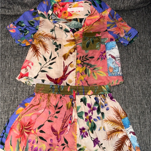 ZIMMERMANN Kids Tropicana short-sleeve shirt